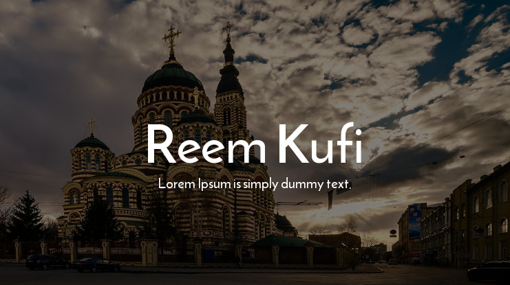 Пример шрифта Reem Kufi #1