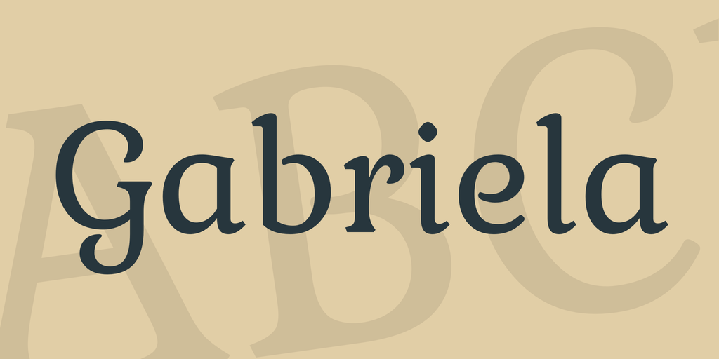 Пример шрифта Gabriela #1