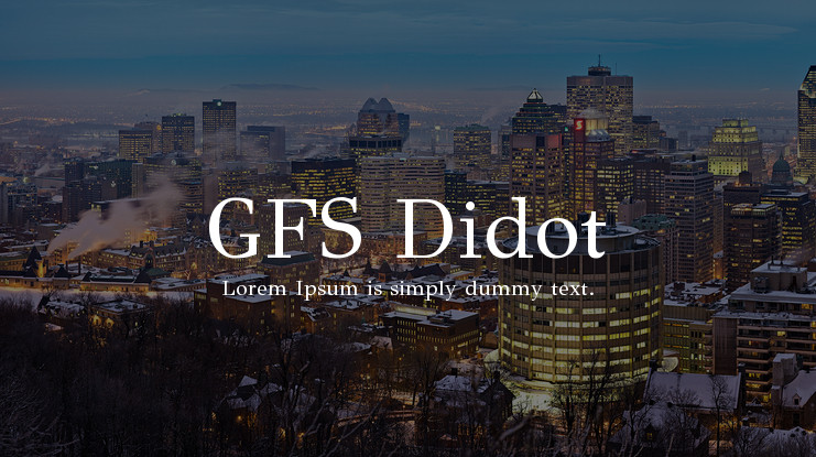 Пример шрифта GFS Didot #1
