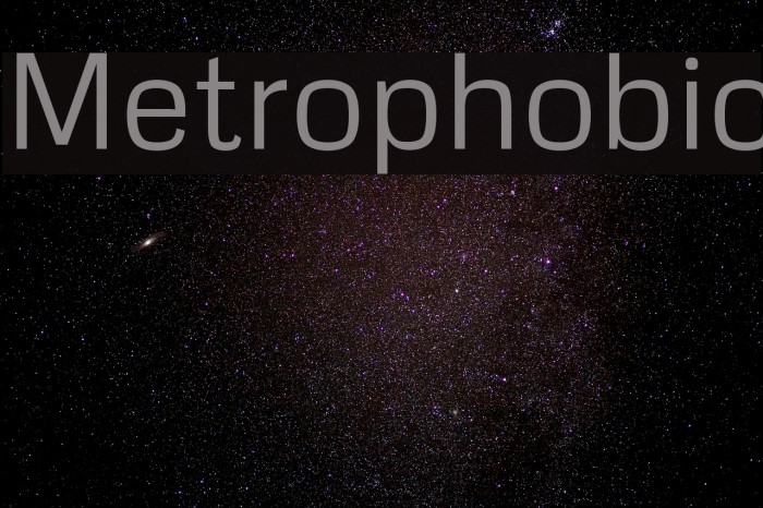Пример шрифта Metrophobic #1