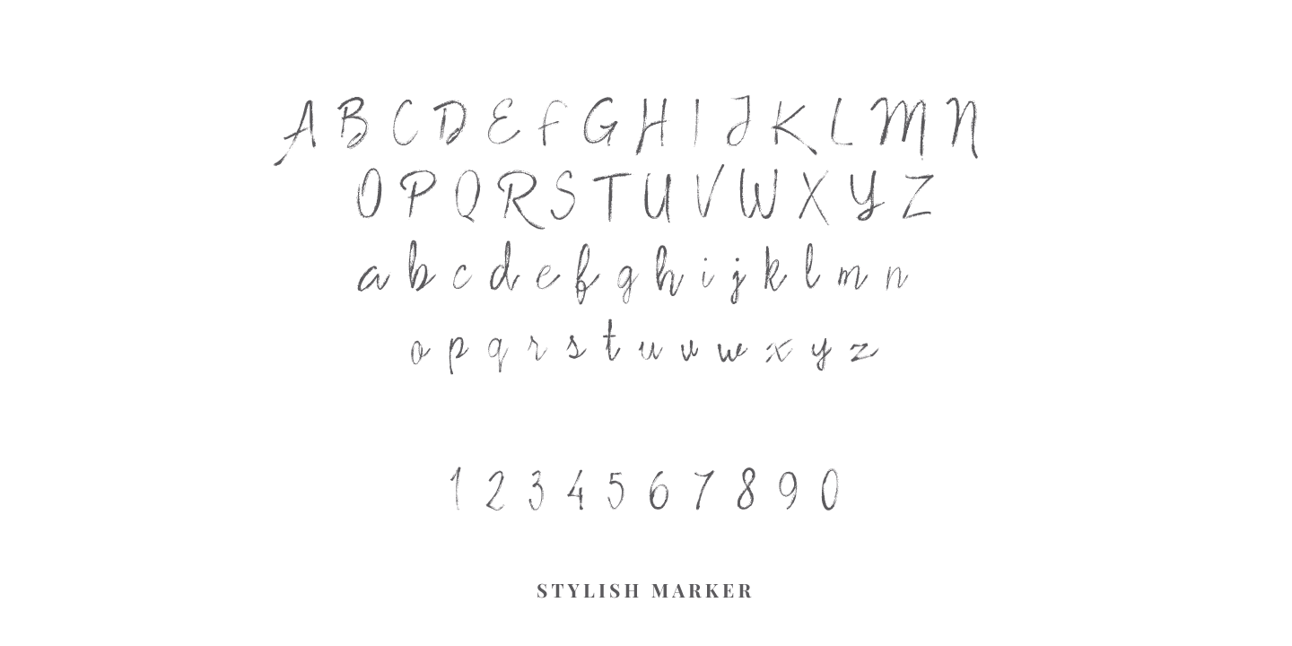 Пример шрифта Stylish Marker #4