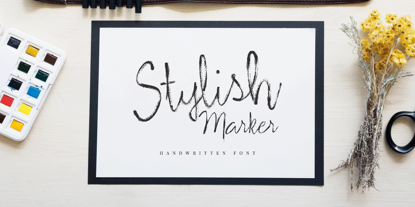 Пример шрифта Stylish Marker #1