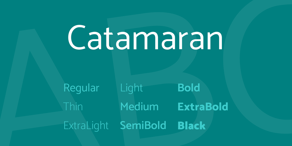 Пример шрифта Catamaran #1