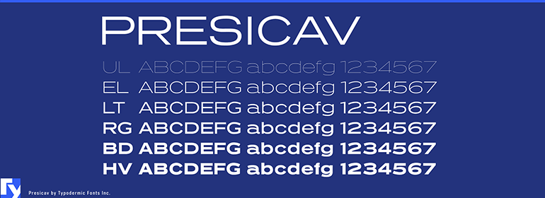 Пример шрифта Presicav #1
