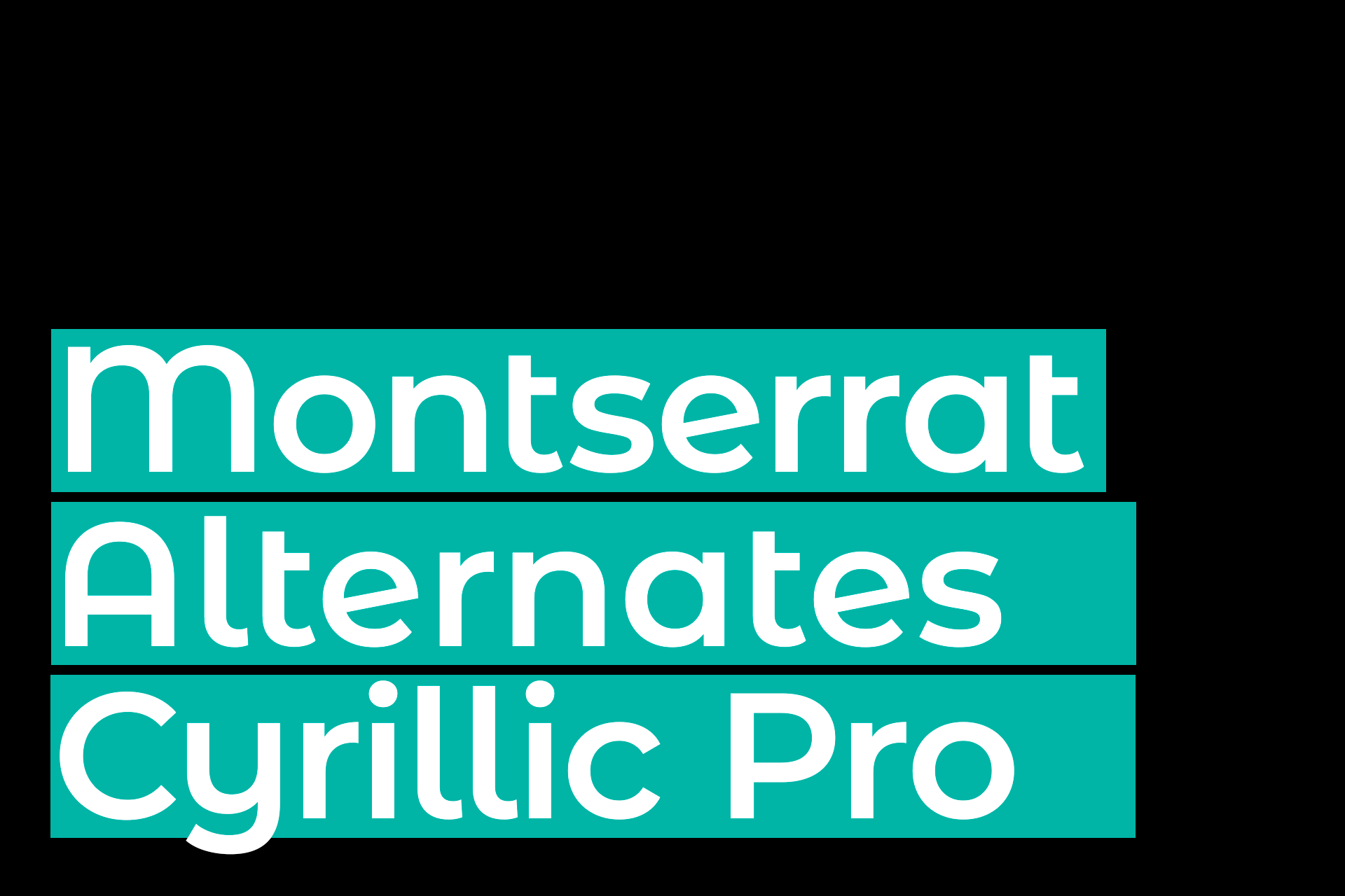 Пример шрифта Montserrat Alternates #1
