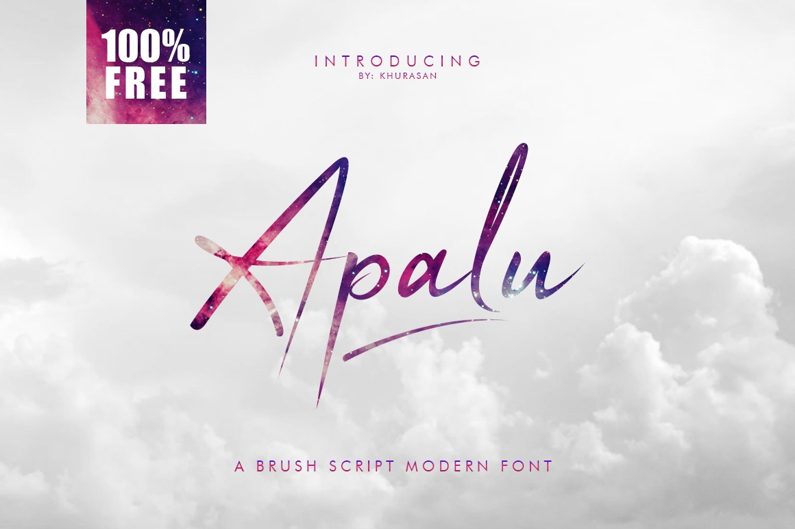 Пример шрифта Apalu #1