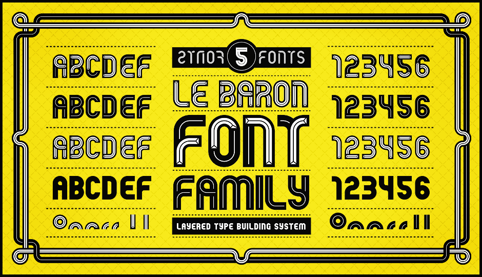 Пример шрифта Le Baron #1