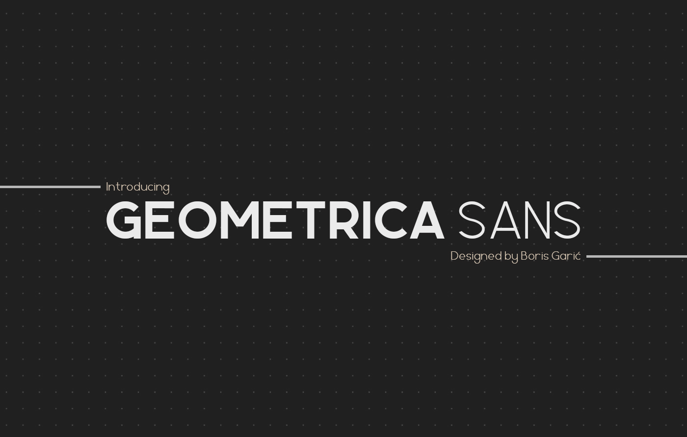 Пример шрифта Geometrica Sans #1