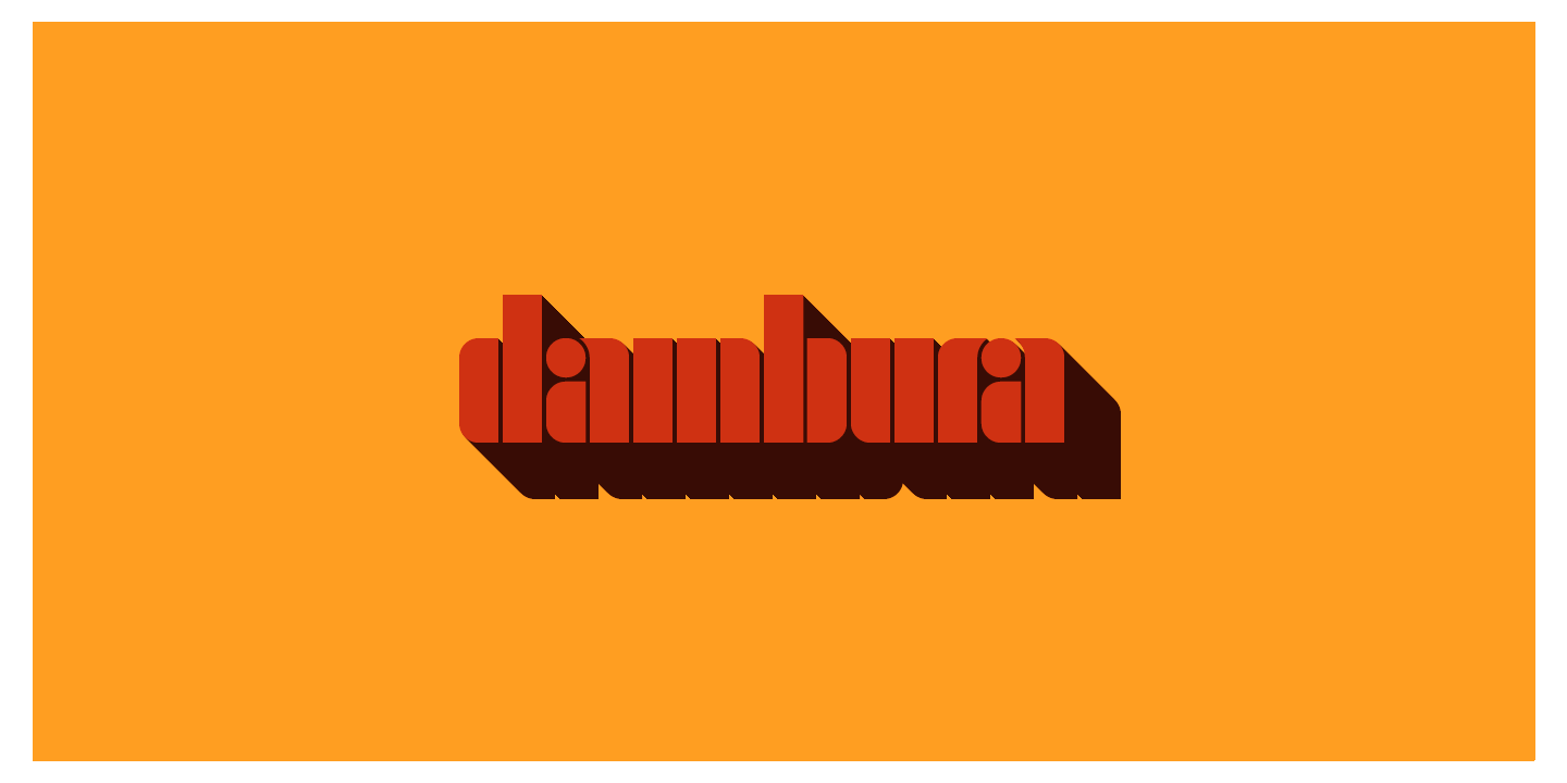 Пример шрифта Dambura #1