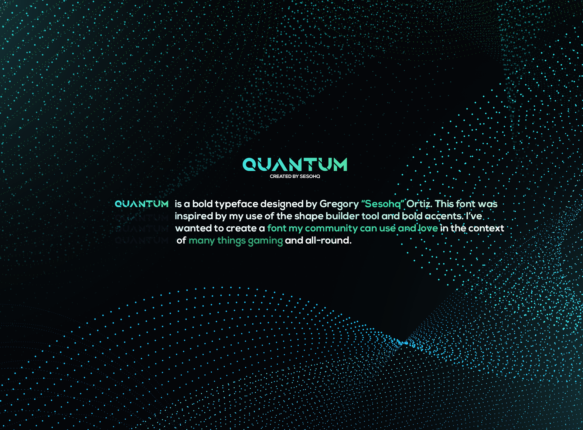 Пример шрифта Quantum #2