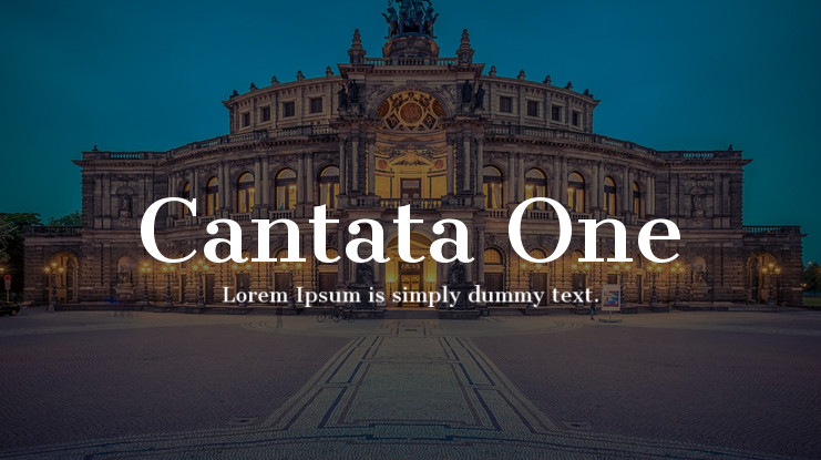 Пример шрифта Cantata One #2