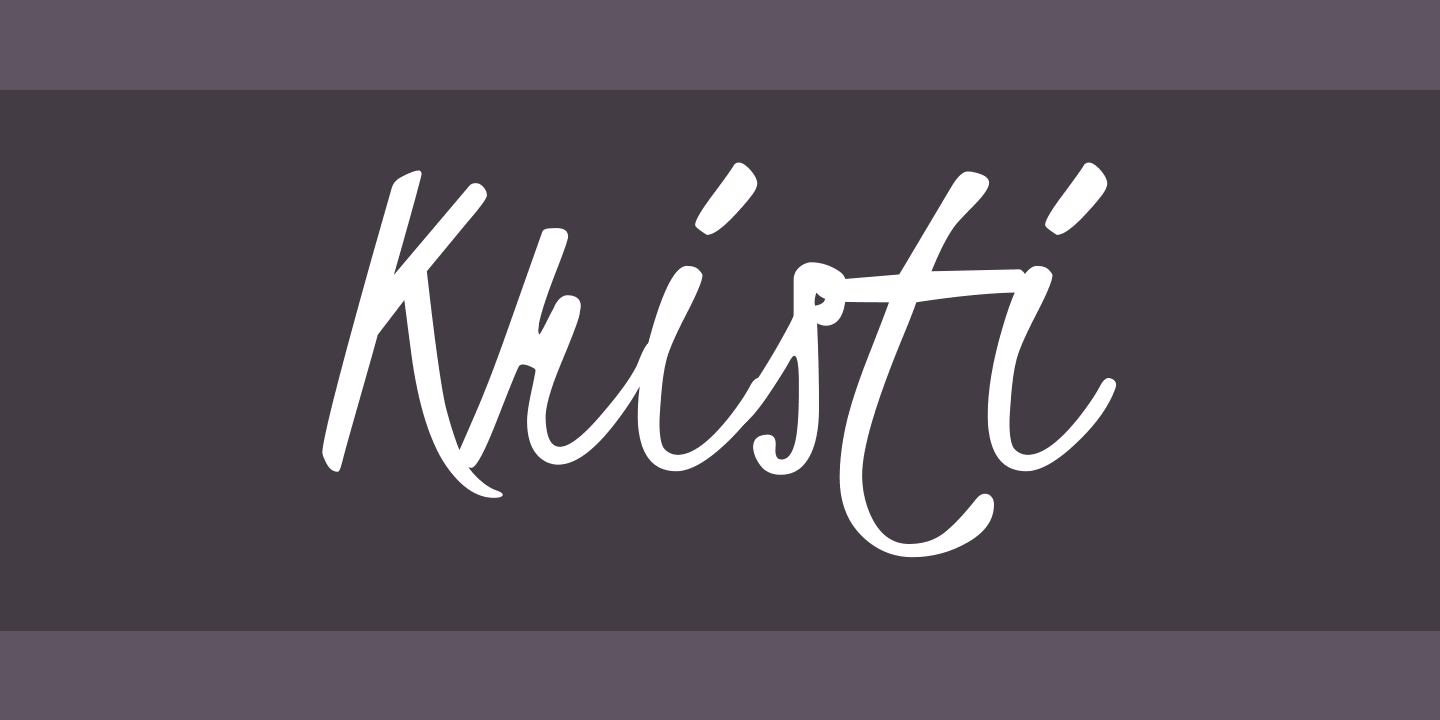 Пример шрифта Kristi #1