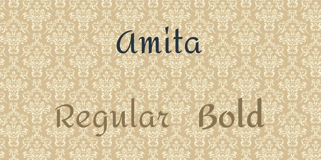 Пример шрифта Amita #1