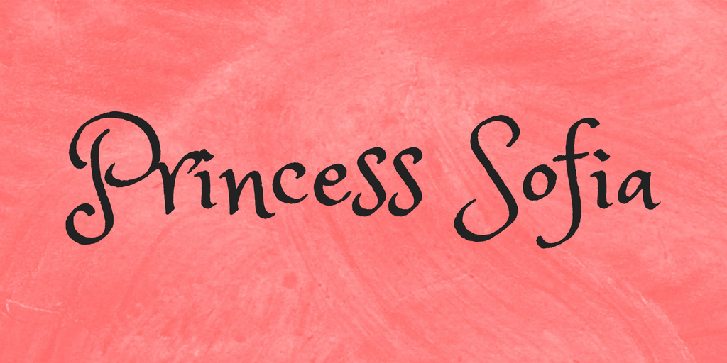 Пример шрифта Princess Sofia #1