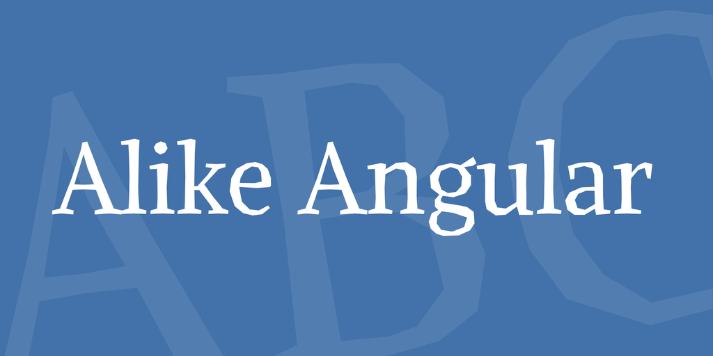 Пример шрифта Alike Angular #1