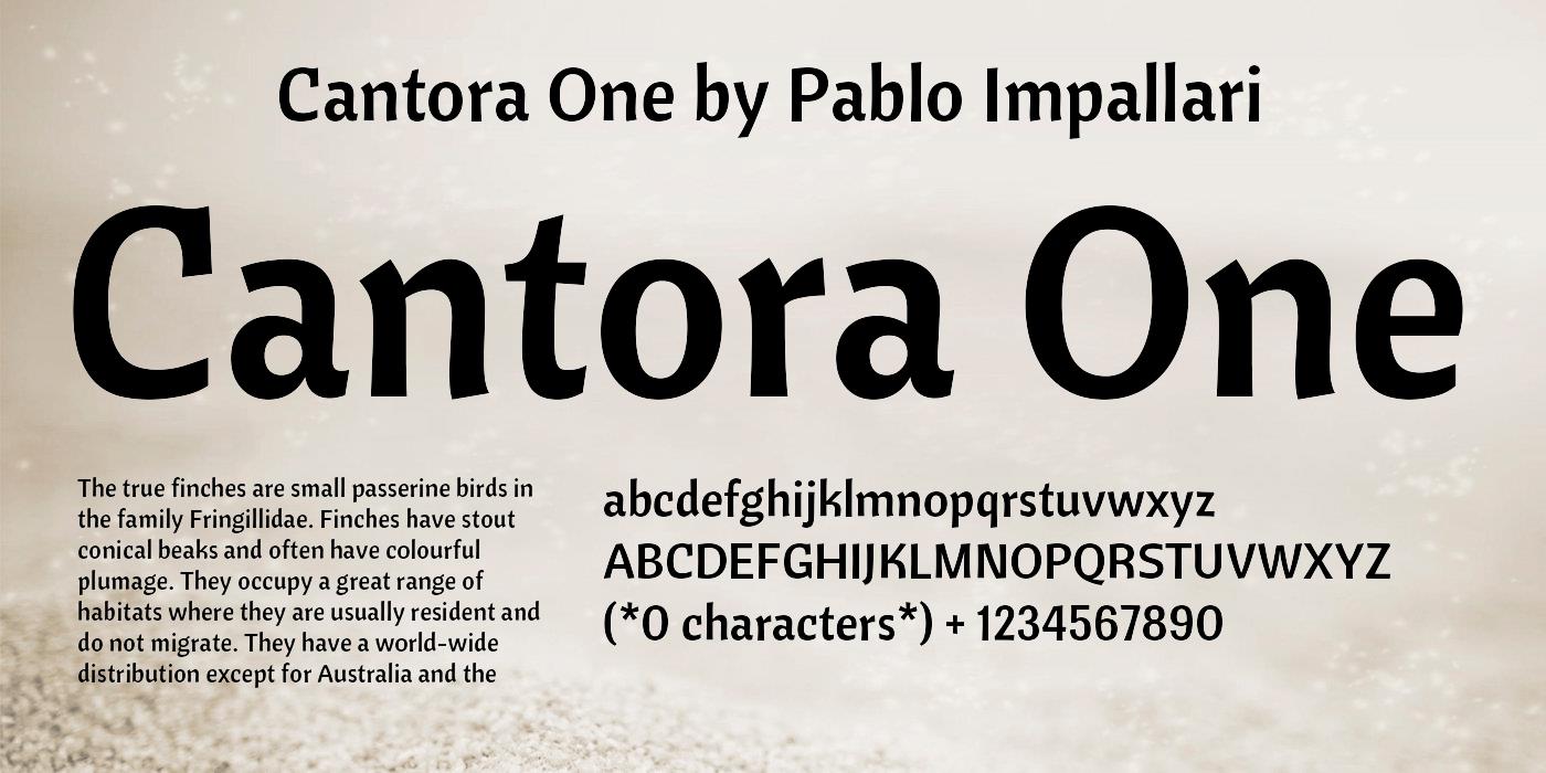 Пример шрифта Cantora One #1