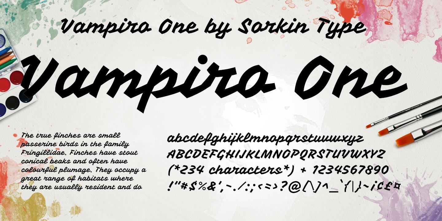 Пример шрифта Vampiro One #1