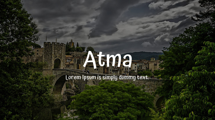 Пример шрифта Atma #1