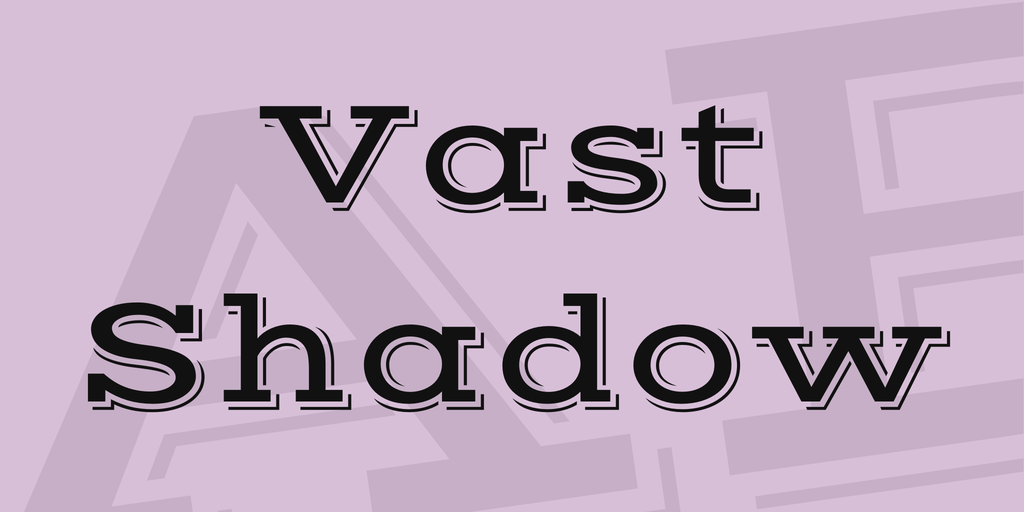 Пример шрифта Vast Shadow #1