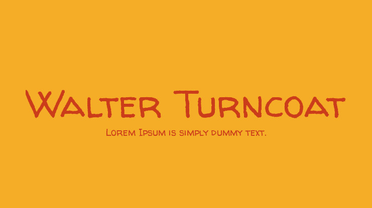 Пример шрифта Walter Turncoat #1