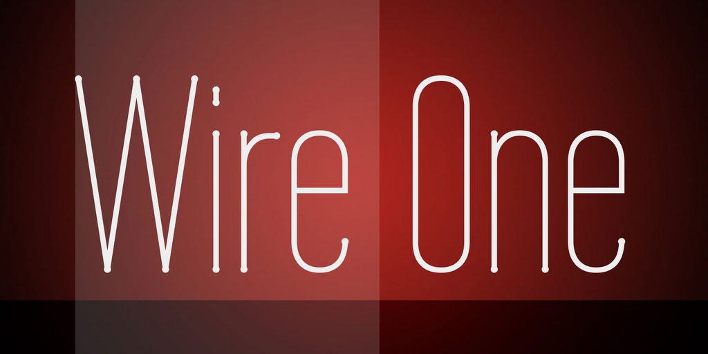 Пример шрифта Wire One #1