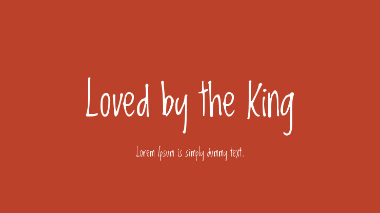 Пример шрифта Loved by the King #1