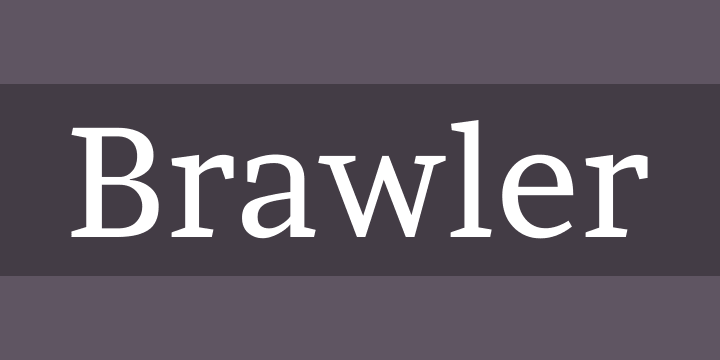 Пример шрифта Brawler #1