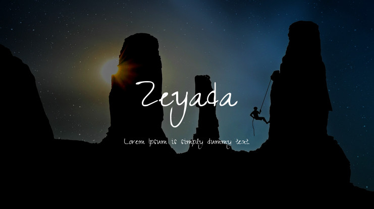 Пример шрифта Zeyada #1