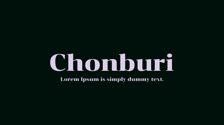 Пример шрифта Chonburi #1