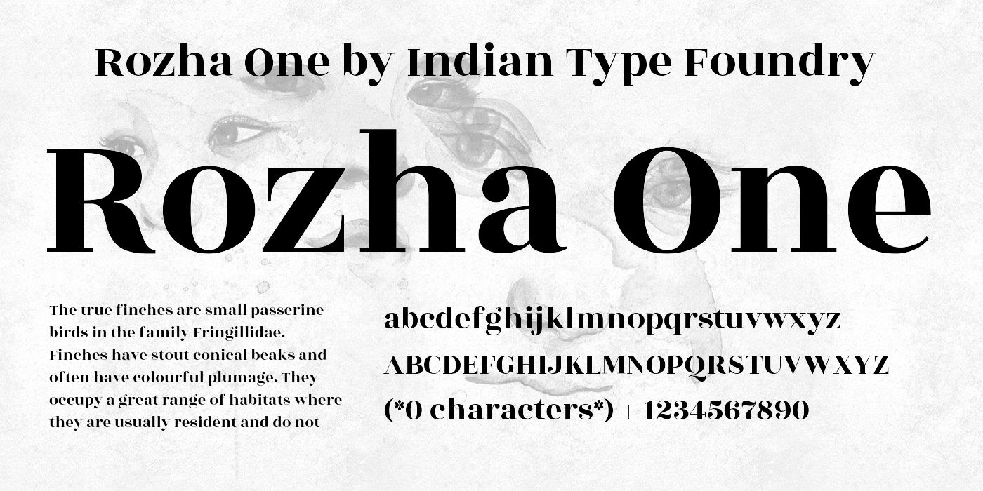 Пример шрифта Rozha One #1