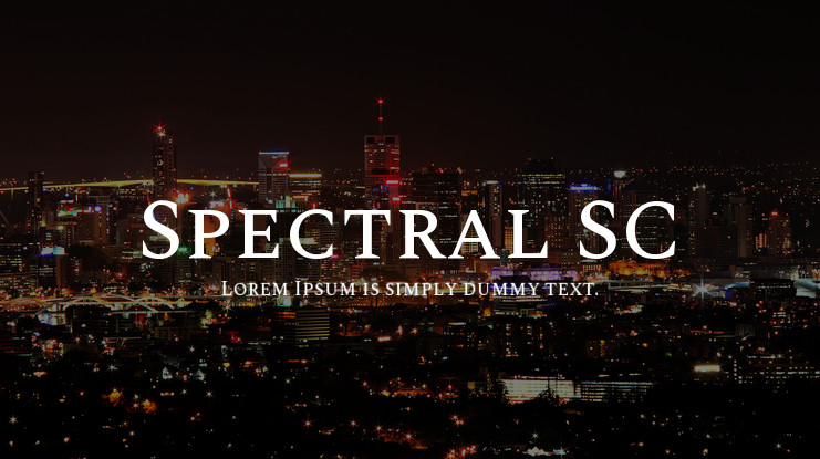 Пример шрифта Spectral SC #1