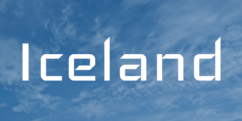 Пример шрифта Iceland #1