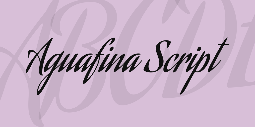 Пример шрифта Aguafina Script #1