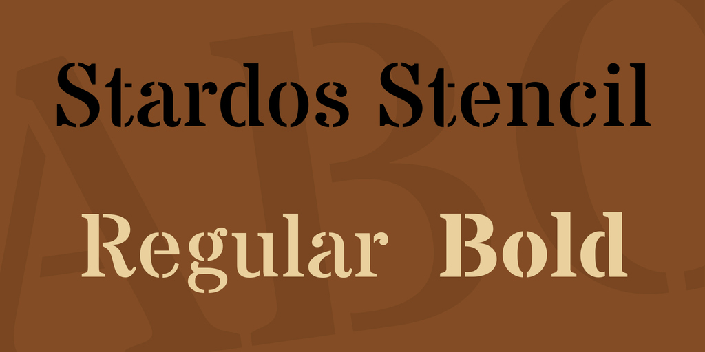 Пример шрифта Stardos Stencil #1