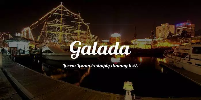 Пример шрифта Galada #1