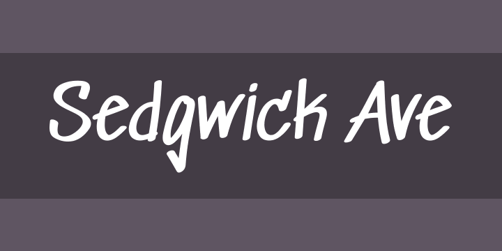 Пример шрифта Sedgwick Ave #1