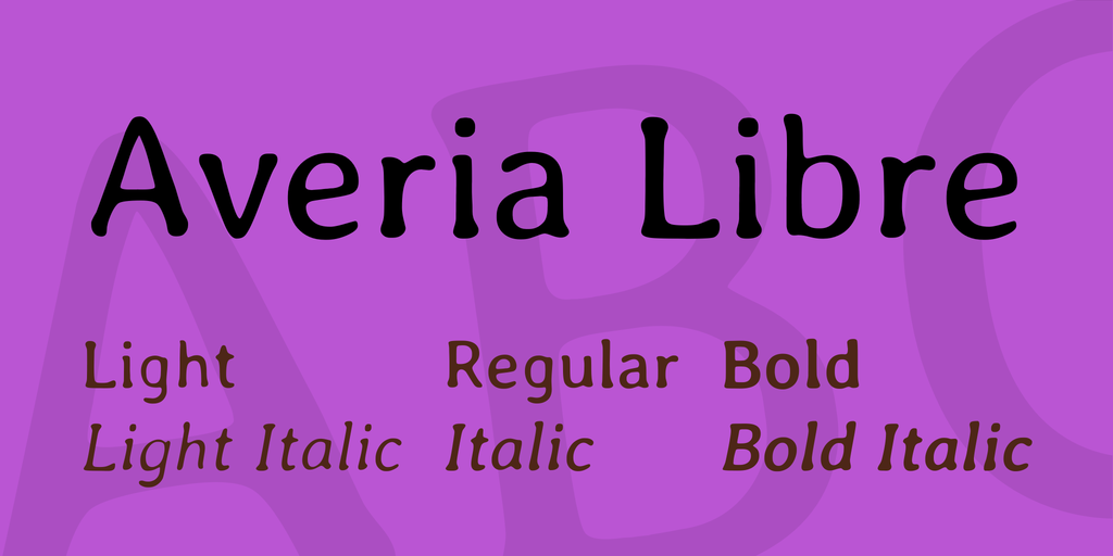 Пример шрифта Averia Libre #1