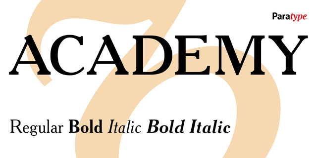 Пример шрифта Academy Serif #1