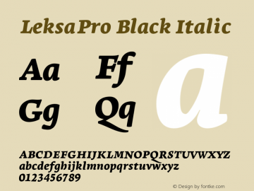 Пример шрифта Leksa Pro #2