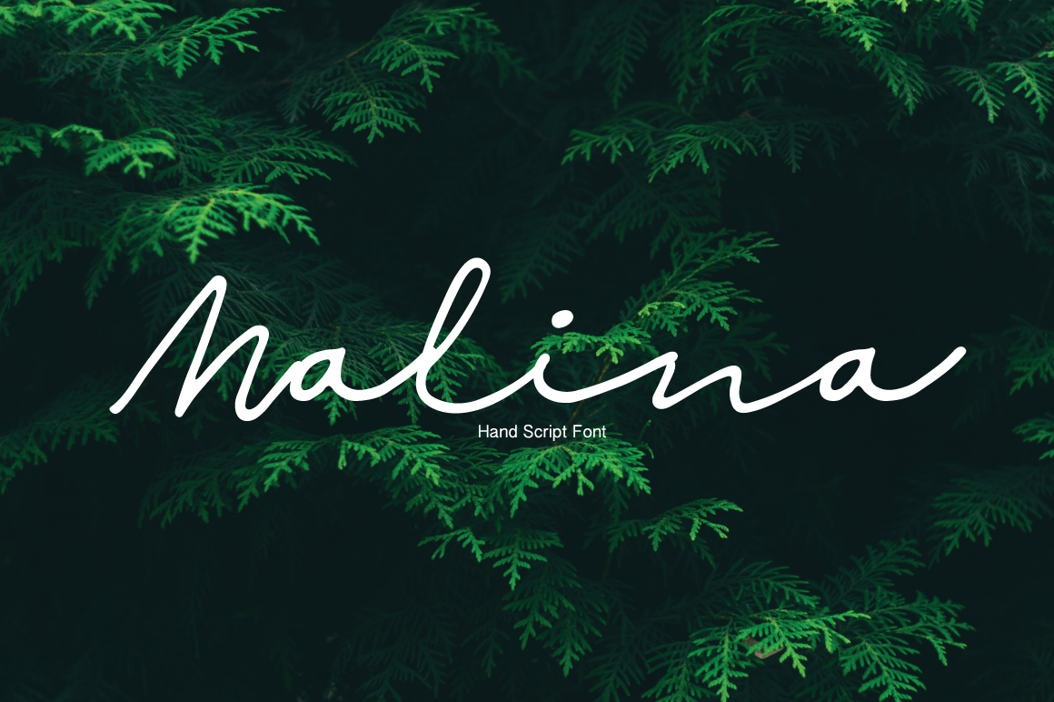 Пример шрифта Malina #2