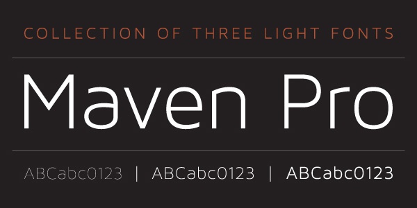 Пример шрифта Maven Pro #1