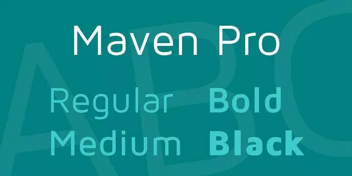 Пример шрифта Maven Pro #2