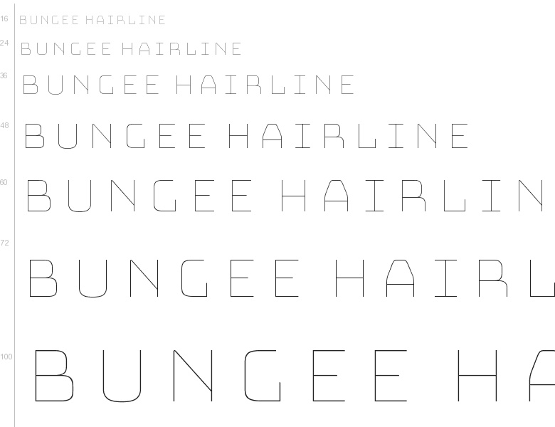 Пример шрифта Bungee Hairline #1