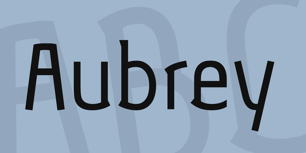 Пример шрифта Aubrey #1