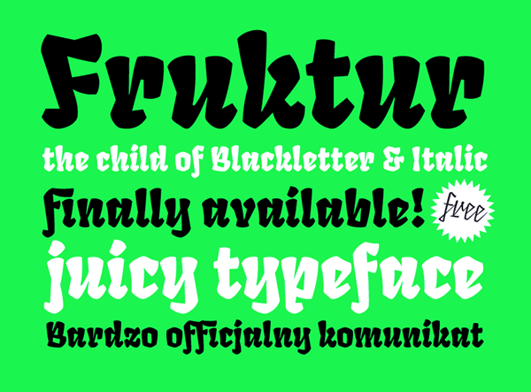 Пример шрифта Fruktur #1