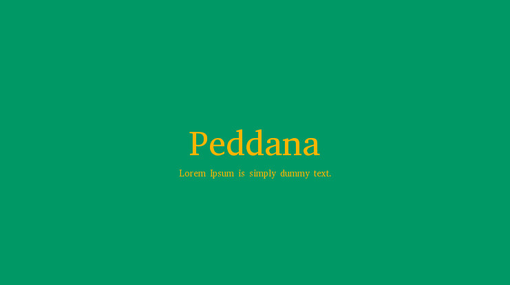 Пример шрифта Peddana #1