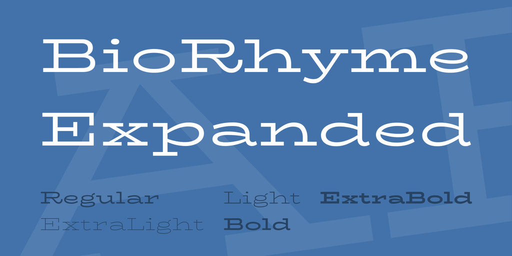 Пример шрифта BioRhyme Expanded #1
