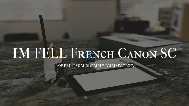 Пример шрифта IM FELL French Canon SC #1
