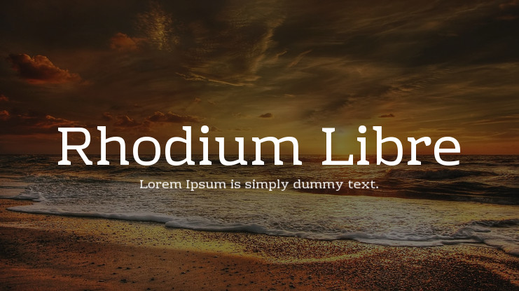 Пример шрифта Rhodium Libre #1