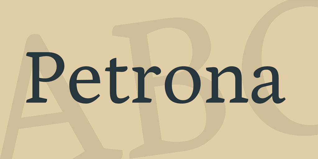 Пример шрифта Petrona #1